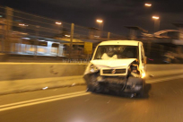  منتصف الليلة - اصابة شخصين بحادث طرق ذاتي في الطريق المؤدي ليافا